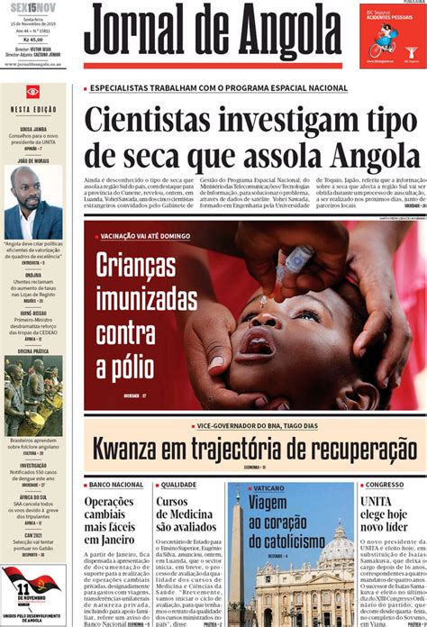 Jornal De Angola Quinta 14 De Novembro De 2019