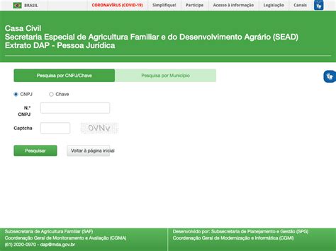 API de consulta MDA SEAD Declaração de Aptidão ao PRONAF DAP Infosimples