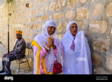 Jerusalem Israel May 01 2021 Members Of The Ethiopian Orthodox