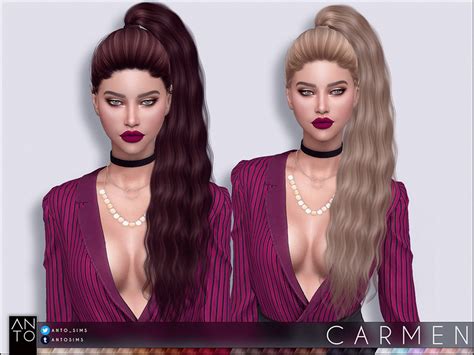 Anto Carmen Hairstyle The Sims 4 Catalog