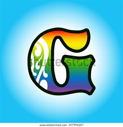 Font Rainbow Colors Alphabet Letters Stock Vector Royalty Free