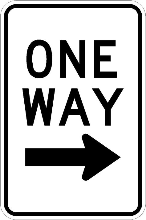 One Way Right Burlington Signs