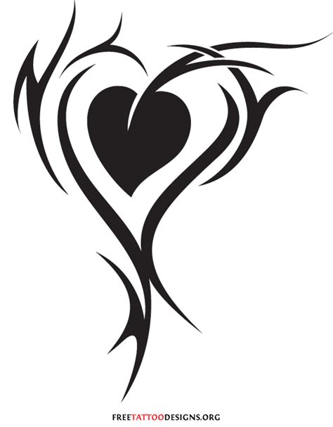 55 Heart Tattoos Love And Sacred Heart Tattoo Designs Tribal Heart