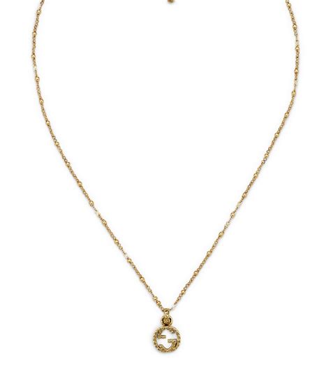 Gucci Yellow Gold Interlocking G Necklace Harrods Ae