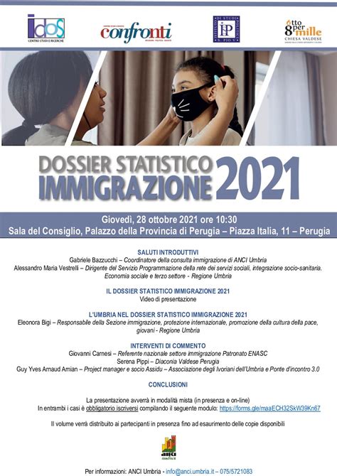 Dossier Immigrazione 2021 Perugia 28 Ottobre 2021 Patronato Enasc