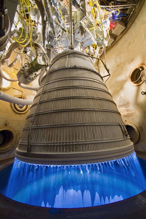 Awesome Nasa Megarocket Engine Test Burns Blue Photo Space