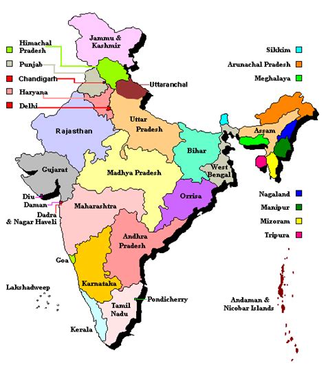 Indija ģeogrāfiskās Kartes Indijā Geografia Total™