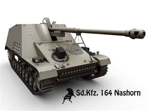 Sd Kfz 164 Nashorn 질감 없음 3D 모델 140 max obj Free3D