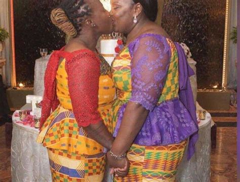 Wedding Photos Of African Lesbians In Traditional Ghanaian Cloth Cause