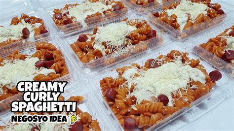 Creamy Curly Spaghetti Negosyo Idea With Costing Pinoy Style Spaghetti Youtube
