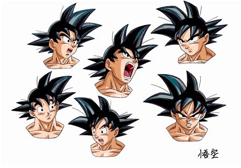 Goku Expression Sheet Songokukakarot Anime Dragon Ball Super Goku