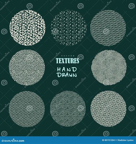Hand Drawn Textures And Brushes Artistic Collection Of Design E Stock