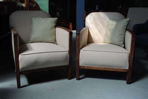 Here is an art deco sofa chair in velvet. Pair of original Art Deco Fireside Chairs || Cloud 9, Art ...
