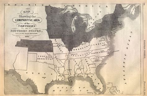Map Of America At The Start Of The Civil War