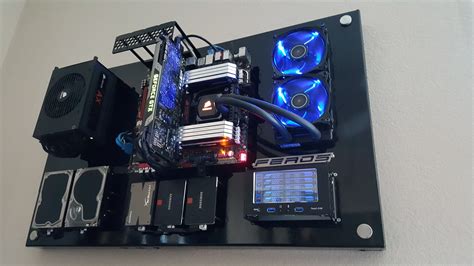 Dual Liquid Water Cooled Wall Mounted Computer Post Wall Mounted Pc