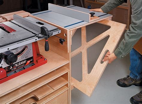 • keep the blade low to the work (one tooth above the wood is a good rule of thumb). Table Saw Workstation | Woodworking Project | Woodsmith ...