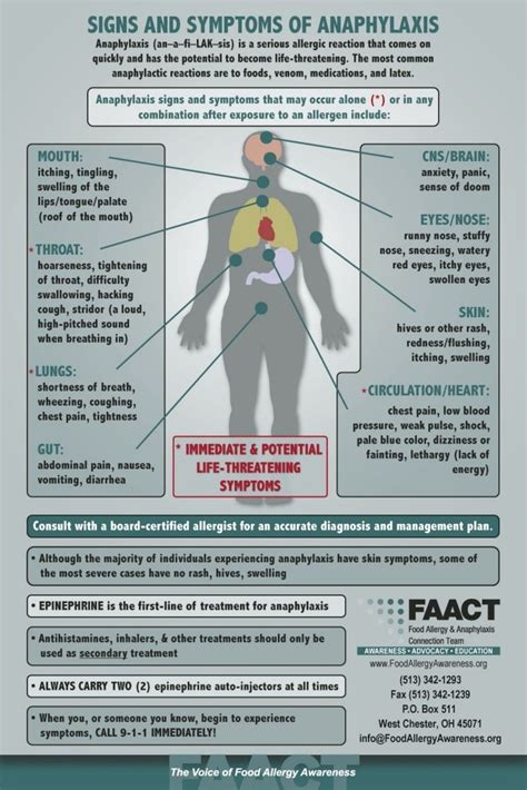 Anaphylaxis Chart By Faact Neferast Anaphylaxis Allergy Awareness