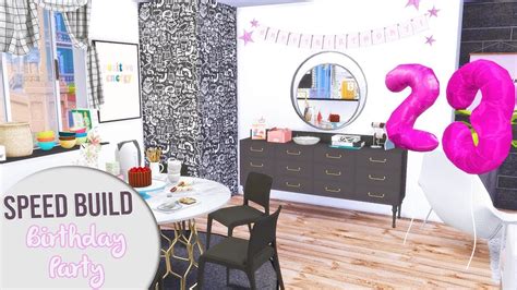 The Sims 4 Speed Build Birthday Party Cc Links Youtube