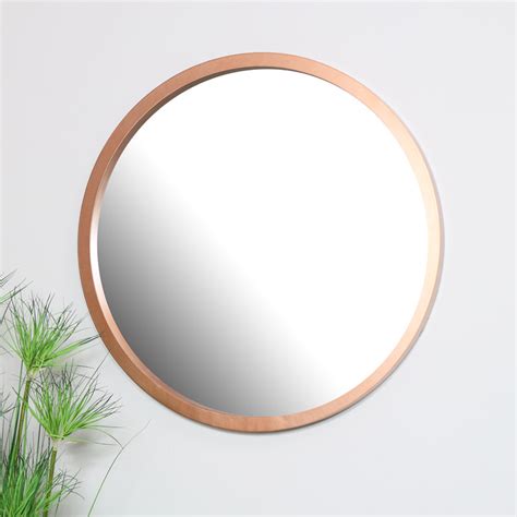Extra Large Round Copper Wall Mounted Mirror Modern