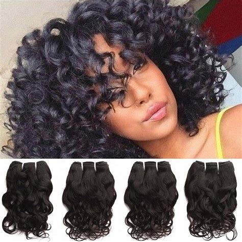 Brazilian Curly Human Hair 4 Bundles Wet And Wavy Human Hair Weave Virgin Remy Hair Real Raw 100