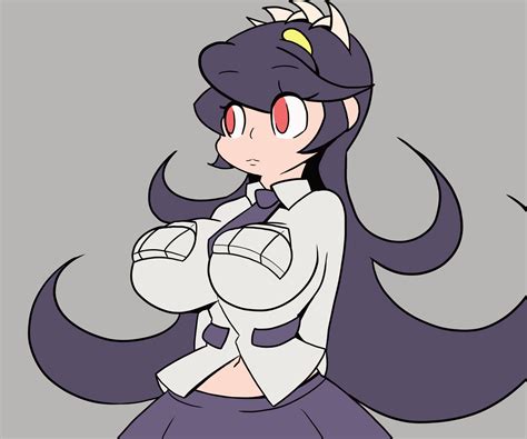 Doughroom Filia Skullgirls Samson Skullgirls Skullgirls Looking Away Animated Animated