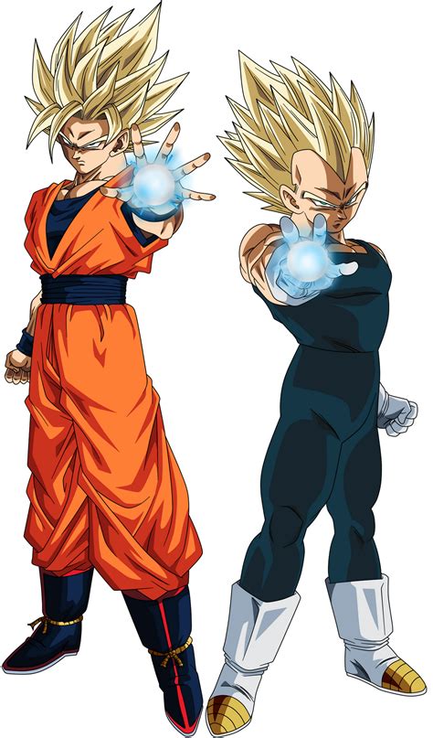 Goku Super Saiyan 2 And Vegeta Super Saiyan 2 By Crismarshall On Deviantart