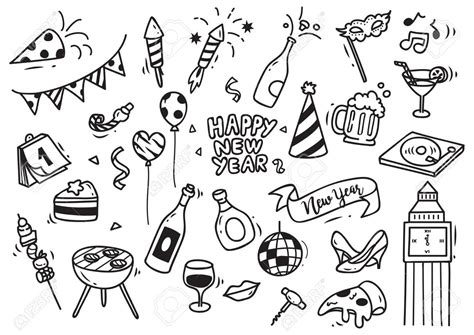 Image Result For New Year Doodle New Year Doodle New Year Images