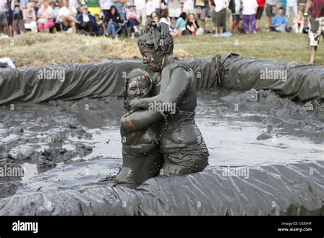 the quirky annual mud wrestling championships held at the lowland games festival end of july