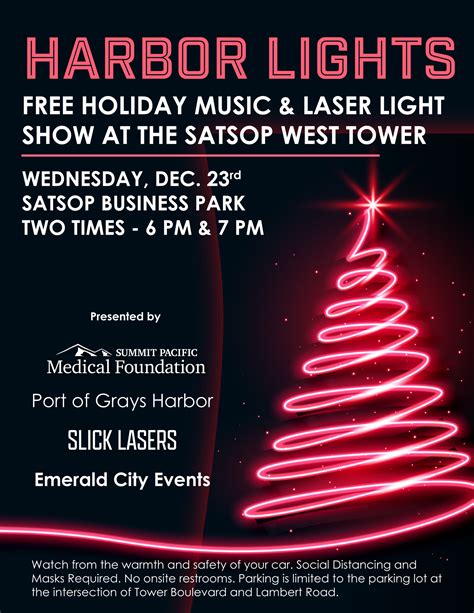 Harbor Lights Free Holiday Music And Laser Light Show At Satsop Business