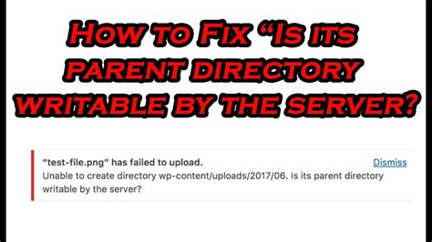 How To Fix The Unable To Create Directory Is Its Parent Directory