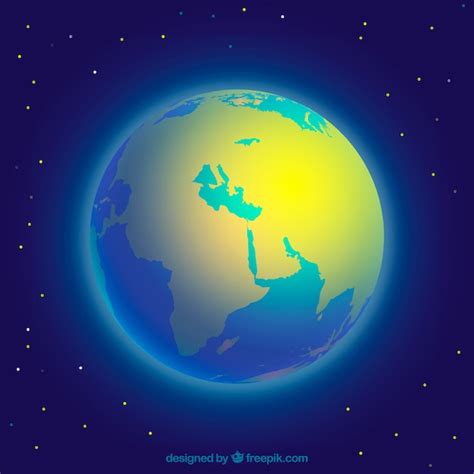 Shiny Earth Globe Free Vector