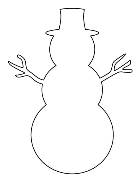 Free Printable Snowman Pattern For Crafts Stencils And More