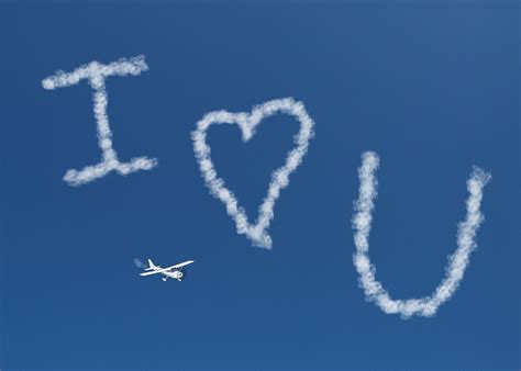 I Love You Skywriting Free Stock Photo Public Domain Pictures