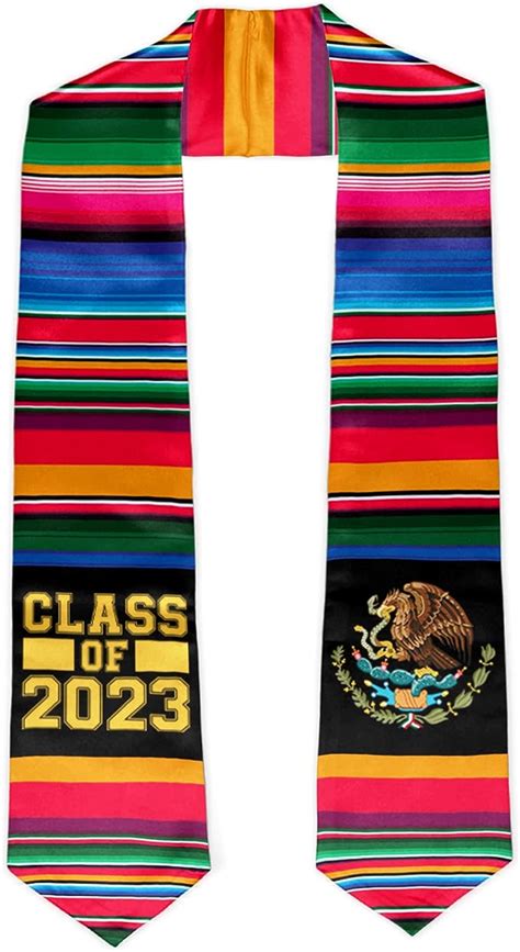 Mexican Graduation Stole Graduation 2023 Mexico Flag Graduation Stole Class Of 2023