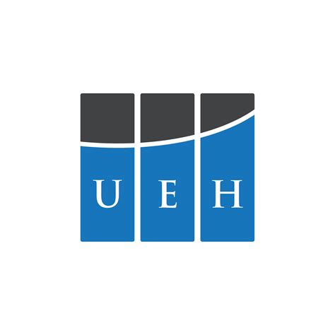 Diseño Del Logotipo De La Letra Ueh Sobre Fondo Blanco Concepto De