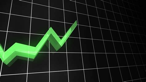 3d Line Chart Animation Portraying Dramatic Growth Seamless Loop