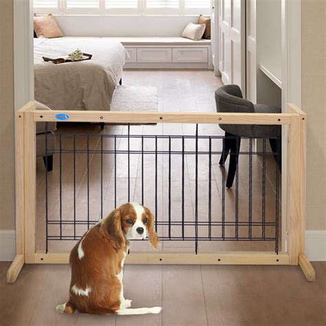 Jaxpety Indoor Pet Fence Dog Safety Gate Adjustable Satirs Door