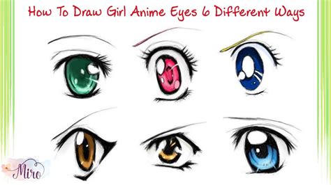 How To Draw Female Anime Eyes From 6 Different Anime