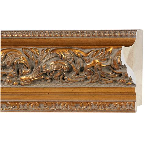 Picture Frame Moulding Wood Ornate Antique Gold Finish 575