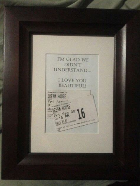 Check spelling or type a new query. anniversary gift, movie tickets from first date | Paper ...