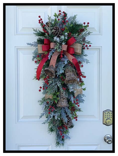 Winter Swag For Front Door Christmas Swag Wreath Guirnaldas