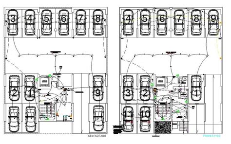 Basement Parking System Electrical Fitting Block Detail D View Layout