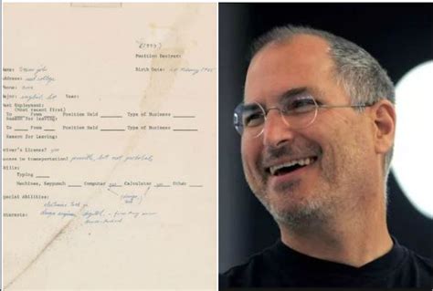 Apple Founder Steve Jobs Job Application Have A Look एपल के फाउंडर