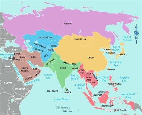 Mapa De Asia Tamaño Completo Ex