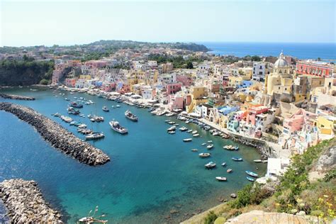 The Town Of Procida In The Homonymous Island On The Gulf Of Naples