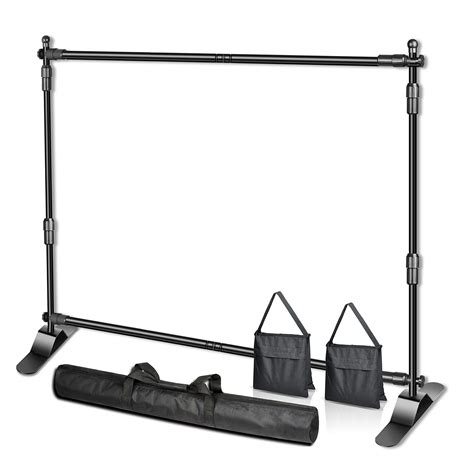 EMART X Ft Adjustable Telescopic Tube Backdrop Banner Stand Heavy Duty Step And Repeat