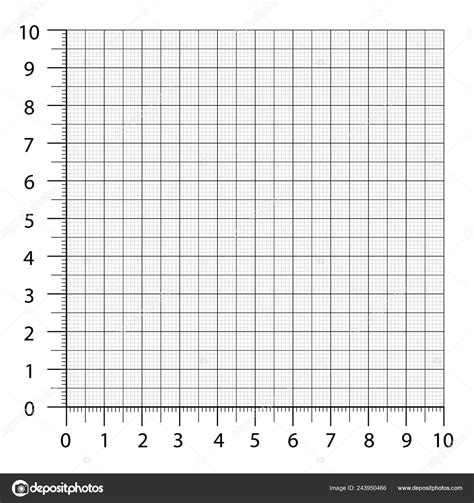 Measured Grid Graph Plotting Grid Corner Ruler With Sets Of
