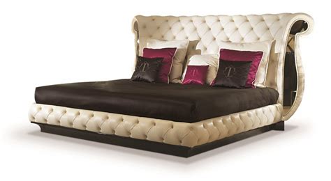 Double Bed Of Wood With Upholstered Headboard Couture Turri Luxury