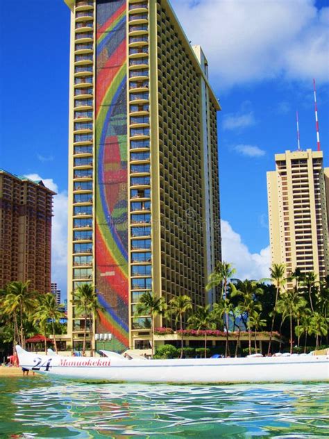 Hilton Hawaiian Village Beach Resort And Spa Waterfall Stock Image