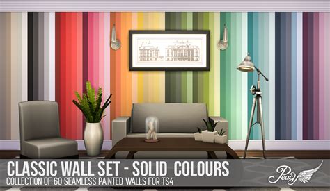 Classic Walls 60 Solid Colours The Sims 4 Catalog